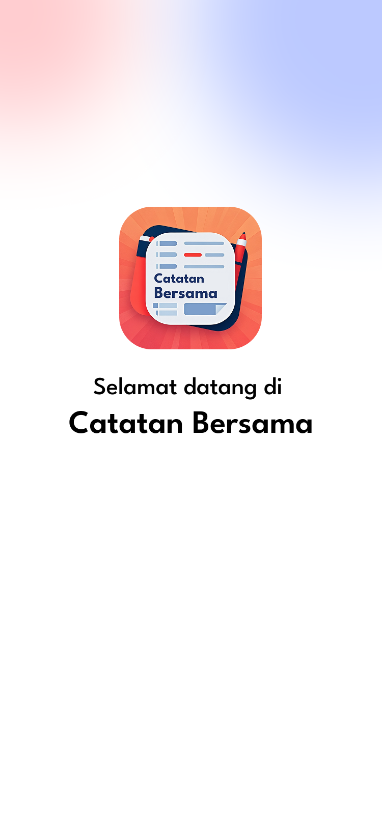 App Welcome Screen